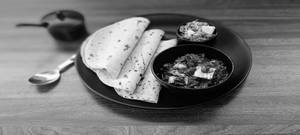 Palak Paneer With 3 Multi Grain Wheat Phulka