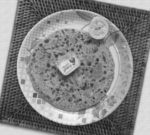 Homely Mix Veg Paratha With Butter