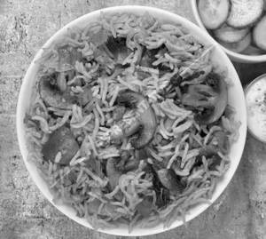 Mushroom Handi Biryani