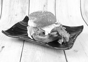 Chicken with cheese burger