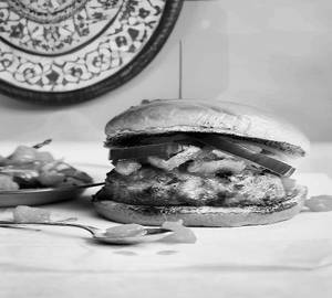 Chicken tandoori spicy burger