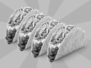 4 Crunchy Tacos Bean @ 66 each