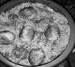 Egg biryani              