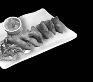 Chicken Samosa Plate (6 Pieces)