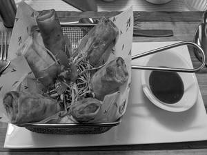 Chili Paneer Spring Rolls