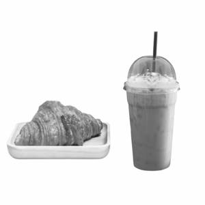 Cold Coffee + Croissant