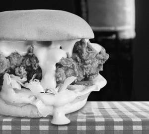 Chicken kurkure cheese burger
