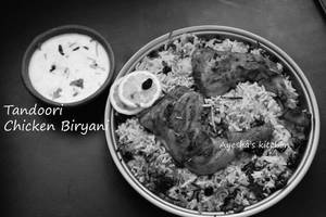 Hyderabadi Chicken Dum Biryani With Arabian Grilled Chicken [Quarter]