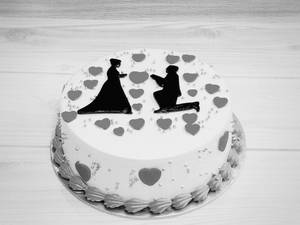 Love Proposal Rasmalai Cake