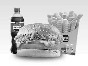 Veg Snacker Burger + Fries + Coke (Regular)