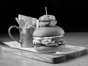 Smoke House Double Tenderloin & Cheese Burger
