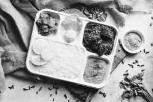 Pork With Till Rice Thali