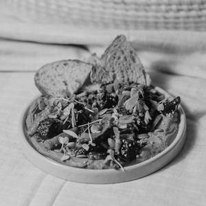 Roasted Roots + Hummus + Toasted Seeds