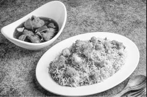 Chicken Fried Rice With 3 Pcs Chilli Chicken Boneless