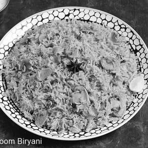 Mushroom biryani