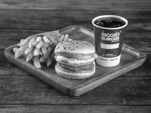Egg Twisted Burger + Fries (s) + Pepsi