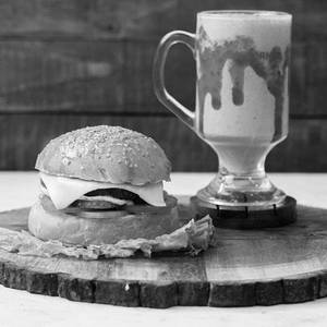 Aloo Tikki Cheese Burger With Oreo Milkshake