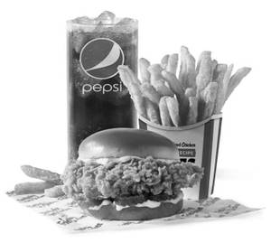 Veg Burger + Fries + Soft Drinks