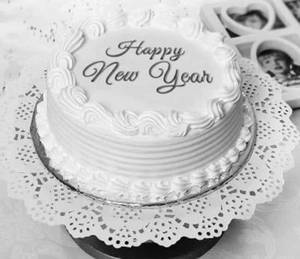 New Year Vanilla Cake
