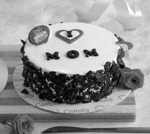 Mother's Day Special I Love You Mom Classic Black Forest Cake [500 Grams]