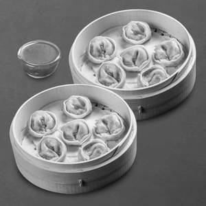 Steamed Classic Veg Momos with Momo Chutney -12 Pcs