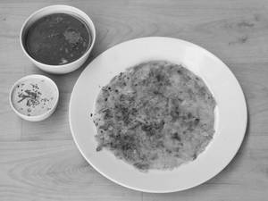 Onion Uttapam with Veg Gravy