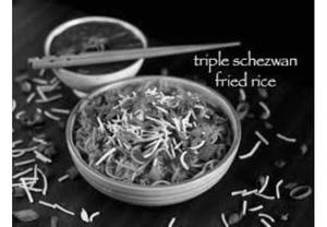 Triple Schezwan Chicken Fried Rice