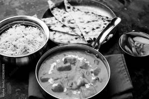 Paneer Butter Masala with Rice.