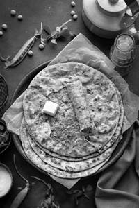 Green Peas Paratha