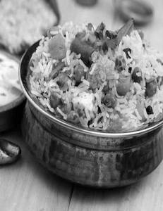 Veg. Hydrabadi Biryani With Raita