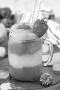 Mango Strawberry milkshake