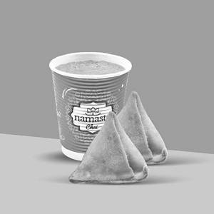 Chicken Samosa (2 Pcs) + Adrak Chai (250 Ml)