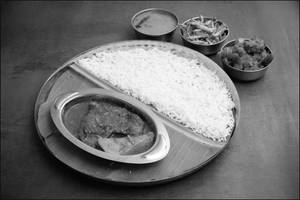 Fish Curry Rice with Sabji