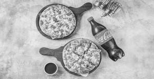 Farmhouse Pizza + Peppy Paneer Pizza + Coke 750 Ml