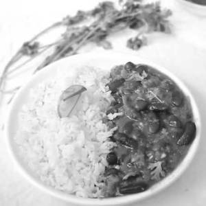 Rajma with Rice and Salad