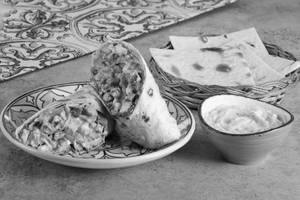 Istah's Chicken Shawarma (Rumali) + Hummus with Toasted Pita Bread