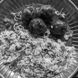 Fried rice+manchurian