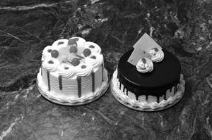 Fresh Fruit Cake + Chocolate Cake