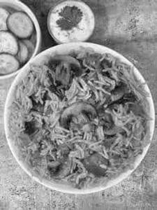 Mushroom Biryani (regular)   