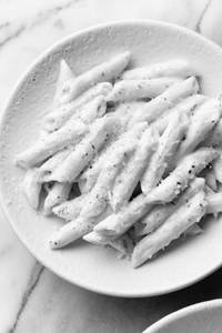 White Sauce Pasta with Fries Fries