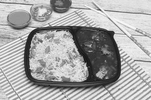 Veg Manchurian Gravy With Veg Fried Rice