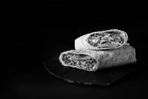 Double chicken cheese shawarma