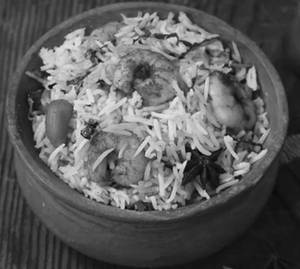 Prawns Biryani.