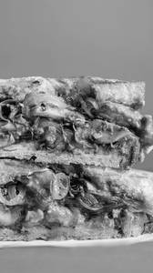 Pesto Mushrom Melt sourdough sandwich