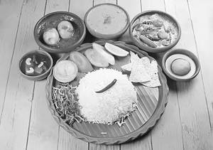 Double Egg Thali