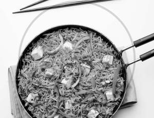 Veg paneer achari fried rice