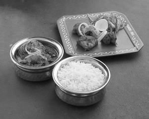 Mini Fish Curry + Mini Rice + Mini Fish Kebab