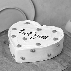 Heart Shape Love You Butterscotch Cake