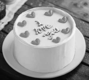 I love you pink cake
