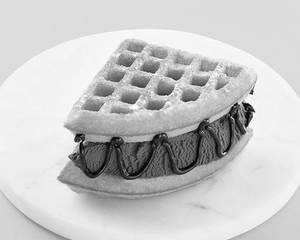 Ice Cream & Fudge Chocolate Waffle